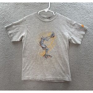 Vintage Starter Shirt Boys Youth Medium Gray Basketball Streetwear 1990s Y2K